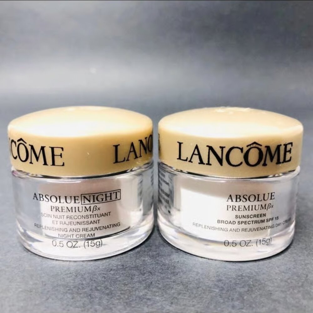 New 2 x Lancome Absolue Day & Night Cream~Travel size 15 ml/0.5 oz/ each